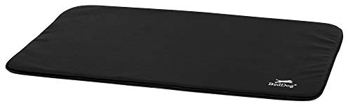 BedDog® Hundematte CORA - Komfortables Hundekissen aus Cordura, langlebige Haustier-Unterlage, großes Hundebett, XXL (120x80cm), Black, schwarz