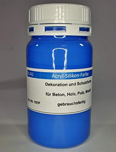 Blau - Acryl-Silikon Betonfarbe 100ml Tester für innen und außen
