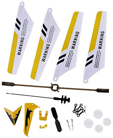 Snner Vollständiges Ersatzteilset für RC-Hubschrauber S107 / S107G, Hauptblätter, Heckdekorationen, Heckblatt, Ausgleichsstange, Verbindungsschnalle, Innenwelle