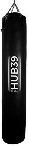 Hub39 Boxsack, Schwarz, 60 kg, 180 cm, Muay Thai, Taekwondo, Erwachsener
