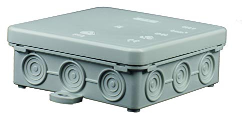 Don Quichotte 992279 Lot de 10 boîtes de dérivation pour pièces humides K16 100 x 100 x 40 mm Gris clair