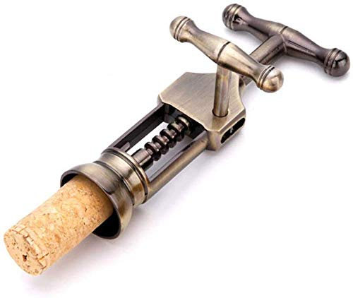 Tire-Bouchon à vin, ouvre-Bouteille rétro pour Serveur barmans Sommeliers Tire-Bouchon à vin à Main, Tire-Bouchon en Alliage de Zinc Ouvre-Tire-Bouchon à Champagne Vintage, Bronze