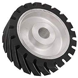 Rueda de contacto 150X50mm Amoladora de banda serrada Rueda de contacto Rueda de goma para lijadora abrasiva 1 pieza, como se muestra