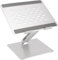 Amazon Basics Supporto per laptop con ventola di raffreddamento, regolabile ed ergonomico, con regolazione dell'altezza e dell'angolazione continue per laptops da 17,3, 27.9 x 23 x 5.6 cm, argento