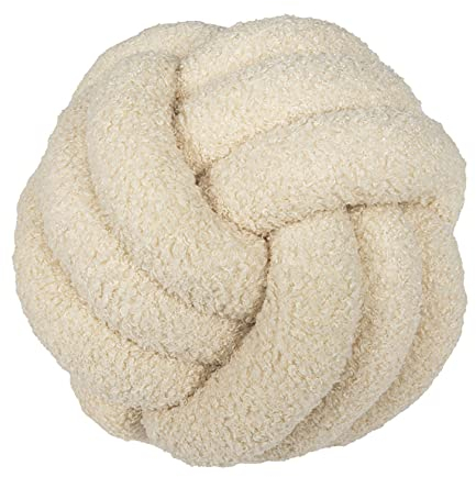 GYCS Cuscino A Sfera A Nodo Cuscino per Pisolino Fatto A Mano Cuscino di Peluche Decorativo Cuscino di Tiro per Divano da Letto Car Office Travel Cuscino Annodato per Decorazione,Beige,22cm