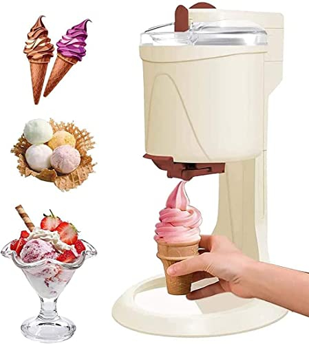 Samnuerly Sorbetière Portable Machine à Crème Glacée avec Compresseur Maison Machine à Crème Glacée 1L Grande Capacité Cuisine Automatique Machine à Crème Glacée aux Fruits pour la Cuisine à Domicile