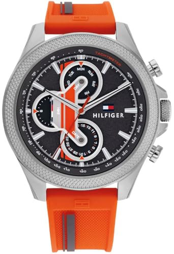 Tommy Hilfiger Clark Reloj para Hombre Analógico de Cuarzo con Brazalete de Silicona 1792084