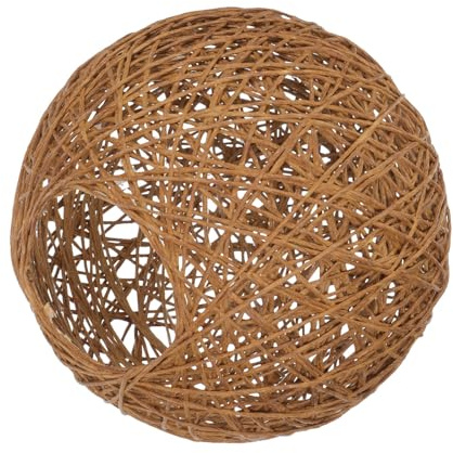 OSALADI Rattan Lampenschirm Kugelform Deckenlampe Schutz Boho Style Lampenschirm Für Tischlampen Staubdicht Und Dekorativ Geeignet Für Wohn Kinderzimmer