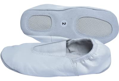 TW Adult Leather Gymnastic Shoes (US Footwear Size System, Adult, Women, Numeric, Medium, 9) White