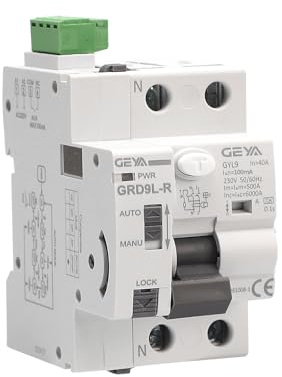 GEYA Réenclencheur automatique avec disjoncteur de sécurité à dispositif à réenclenchement automatique de A type RCCB RCD ELCB (Réenclencheur AC220V+A Type RCCB 2P-40A-100mA)