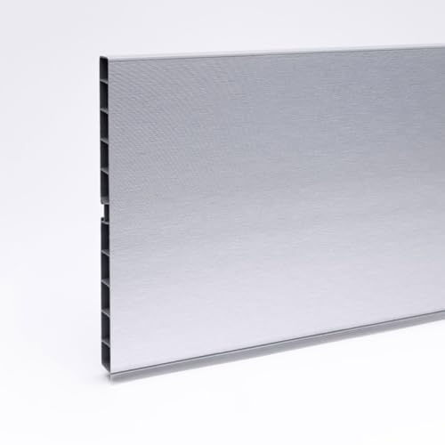 Zoccolo per Cucina in PVC Rivestito in Alluminio Varie Altezze e Lunghezze (cm 10 x 200)