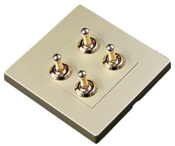 interruptor de pared retro,interruptor de luz de p 86 Tipo Oculto Pared Dorada Palanca Interruptor De Palanca for El Hogar Mejoras for El Hogar Interruptor De Luz De Palanca De Latón Manual for Dormit