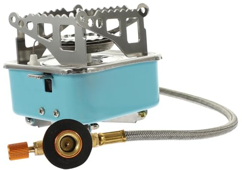 HOMSFOU Réchaud De Camping Pliable Gaz Portable Cuisinière Miniature Pour Randonnée Et Activités Extérieures Et Pratique Avec Connexion à Vis