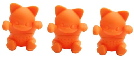 Garneck 3St Teefilter Teeei lustige Form Teeei für Kräutertee Geschenk für Teeliebhaber Tee-Eier für losen Tee Teeaufsatz Sieb Lustiges Tee-Ei die Katze feinmaschig loser Tee Teezubereiter