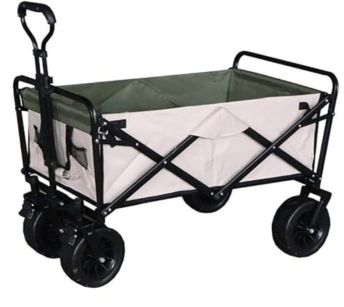 CCYENG Klapp Garten Trolley Warenkorb Heavy Duty Wagon Multi-Funktion Einkaufswagen für Outdoor Camping Pull LKW Mit