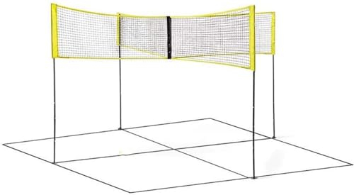HONGFSM Volleyball Netz,Beachvolleyball Netz Set, Tragbares Beachvolleyball-Netz,volleyballnetz 4 Personen, PE Langlebiges Cross Volleyballnetz Trainingsnetz.- 150cm 50cm/59.0619.69in On Each Side