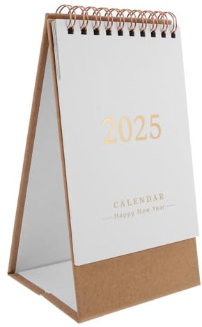 NUOBESTY Tischkalender Kleiner Jährlicher Chinesischer Wandkalender Bürokalender Erweiterter Mini-standkalender 2025–2026 Planer