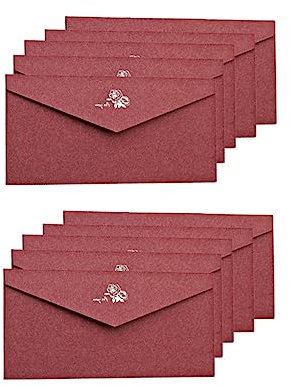 VILLFUL 10 Stück Retro-goldumschläge Blanko-umschläge Kartenumschläge Papierumschläge Für Hochzeitseinladungen Partydekorationen