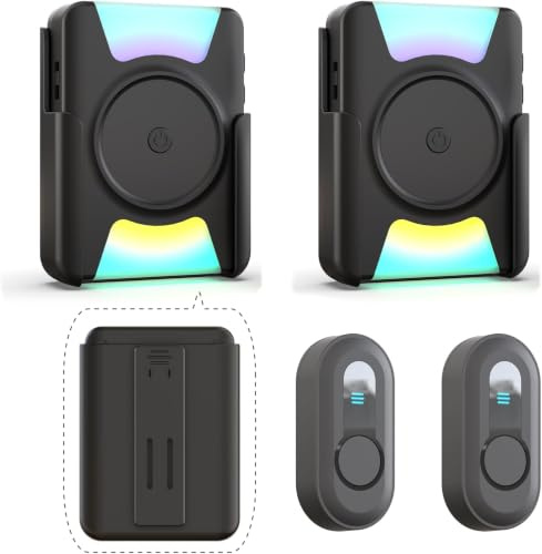 CallToU Hearing Impaired Doorbells with Vibration & Light,Battery-Powered | Portable Doorbells for Deaf People, 1000FT Wireless Battery-Powered Receiver, 110dB Loud Door Bells, 4 Modes