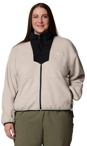 Columbia Pile da donna Sequoia Grove con zip intera, Pietra scura/Nero, 2X