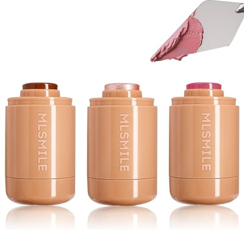 Gireatcik 3Pcs Contour Stick Make-up-Kollektion, Enthält Highlighter-Stick, Rouge-Stick und Bronzer-Contour-Stick zum Formen der Wangen, Antihaft-Gesichtsaufhellungs- und Schattierungsstift