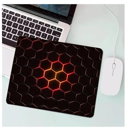 Pengchang Anime Hexagonal Honeycomb Mauspad Gaming Zubehör Gabinete PC Gamer Computer Tastatur Schreibtisch Matte Gummi Laptop Kleines Mousepad(A-22,30x35cm)