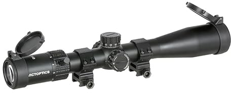 Vict Optics Visor S4 3-12x40 SFP, Retícula MDL, Ajuste 1/10 MIL, Aluminio 6061-T6, Negro. Uso Exclusivo para Airsoft. Anillas para Rail Picatinny de 20 mm