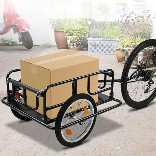 Fahrrad-Lastenanhänger - Abnehmbar + Faltbar, Fahrrad-Traktionswerkzeugwagen, Wagen-Fahrradanhänger, 60 Kg Maximale Belastung, Zum Transportieren Von Gepäckwerkzeug