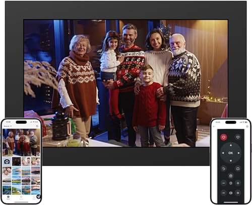 Ckypad WiFi Digital Photo Frame,10.1 Inch Digital Picture Frame,64GB Memory,1280x800 IPS Touchscreen,Auto-Rotate,Wall/Table Mountable,Electronic Photo Frame for Share Photos and Videos via AiMOR APP