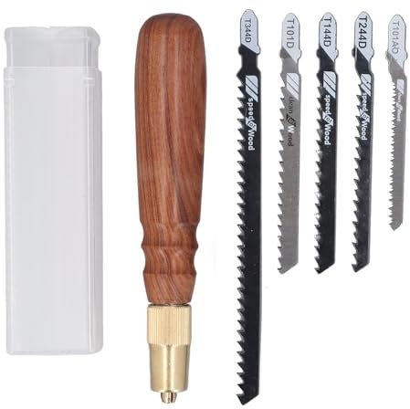 Aramox Multi Blades Handsåg Kit Model Craft Löstagbart Mini Handsåg med 5 Högkolstålblad för Träbearbetning Handcraft Hacksaw Tool