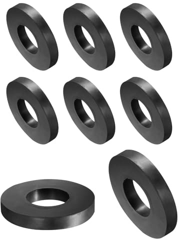 QUARKZMAN 8 Stück Gummispacer Runde Anti-Vibrations-Spacer Gummidichtungen | 70mm Außendurchmesser x 33mm Innendurchmesser x 10mm Höhe, Dicke