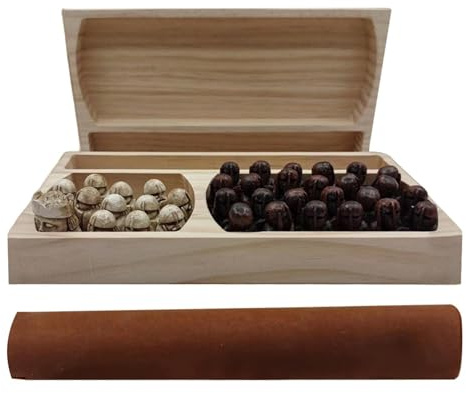 Kbnuetyg Mittelalterliche Wikingers Schachfiguren - Tisch Strategiespiel Set, Tragbares Brettspiel | Lernspielzeug Für Kinder Erwachsene, Historisches Geschenk, Familienspiele