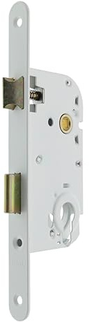 Bricard 2550 Serrure à encastrer axe 50 mm pour Porte de garage, de service ou de cave, coloris Blanc