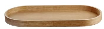 ASA Wood Holztablett Oval aus Eichenholz in der Farbe Natur, Maße: 33,5x16,5x2,5 cm, 53696900