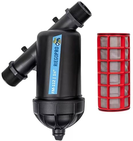 Riegopro - Filtro a rete RIEGOPRO per irrigazione a goccia e sistemi di irrigazione - elevata capacità di ritenzione di particelle, facile pulizia, ideale per giardini e orti (1 1/2 per tubi da 50 mm