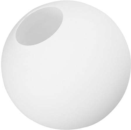 OATIPHO Abat-jour Globe Verre Dépoli Diamètre intérieur 3cm, Boule Remplacement Anti-Éblouissement pour Suspension, Applique, Lampe de Table ou Plafonnier, Diffusion Douce Salon Chambre Bureau