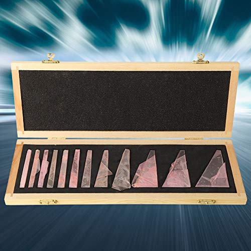 Bamjour Uppsättningsblock, 12st Vinkelblock Manganstål Noggrannhet Vinkelmätare Maskinist Svarv Mätverktyg Vinkelmätare Block Set med Fodral (12 delar set)