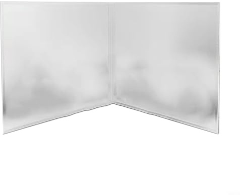 Durashmall Piastra deflettore pieghevole in acciaio inox per fornello a gas, paraspruzzi d'olio, protezione da cucina, isolamento termico, non facile da pulire, design regolabile su tre lati (29 x 40
