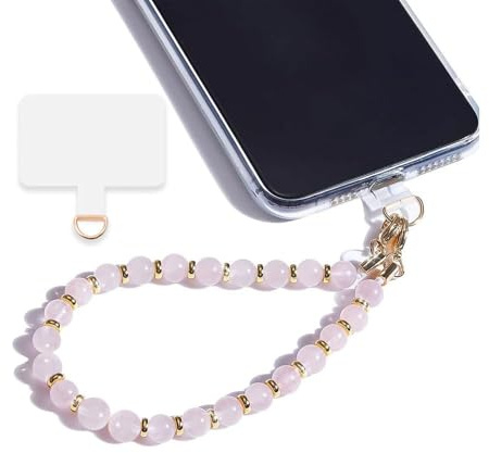 QKEPCY Cordino per Cellulare Laccio Telefono con Perline Decorative Laccetto per da Polso Cordoncino Porta Cellulare da Collo Accessorio Smartphone