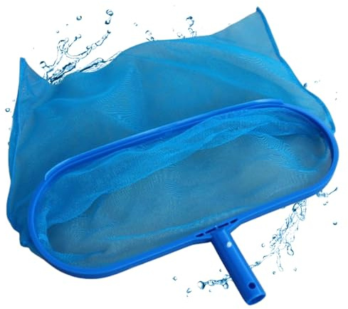 Duraol Bodenkescher aus Kunststoff I Poolkescher in 35 x 18cm I Bodenkescher Pool für Teleskopstange I Kescher für Pool/Planschbecken & Whirlpool I Schwimmbad Zubehör feinmaschig & stabil