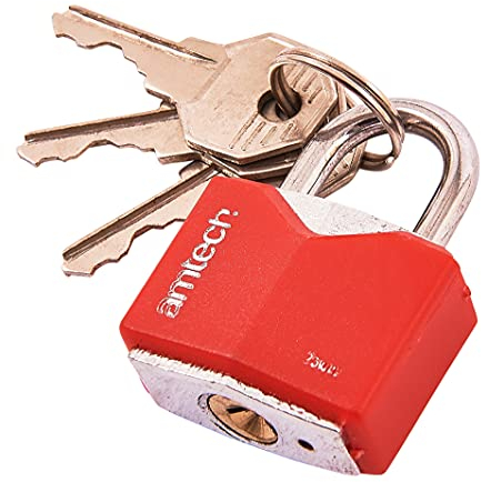 Amtech T0702 25mm Rhombic Chrome Plated Iron Padlock