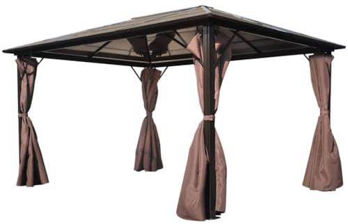 vidaXL Pavillon 4 Vorhänge 4x3m Gartenpavillon Gartenzelt Festzelt Partyzelt