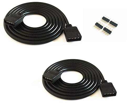 2pcs/pack 3m/9.84ft LED RGB-Strip 4 pin, LED Verlängerungskabel LED Streifen Verbinder Verlängerung Anschluss Verteiler Kabel für 4 polig RGB 5050 3528 2835 LED Streifen Licht