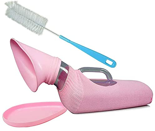 GHzzY Urinoir Portable pour Femme - Collecteur d'urine avec Couvercle - Bouteille pour Pipi en Forme d'incontinence pour Femme de 1200ML idéale pour Les Patients alités ou à mouvements limités