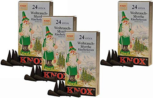 KNOX Räucherkerzen - Made in Germany (4er Pack (Weihrauch-Myrrhe))