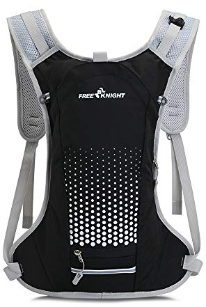 6L wasserdichter atmungsaktiver Fahrrad-Fahrradrucksack mit Helm-Organizer-Tasche, Trinkrucksack zum Radfahren Reiten Laufen WandernLaufen (schwarz)