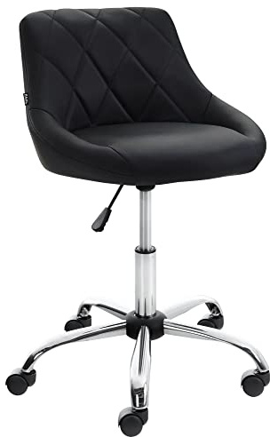 CLP Arbeitshocker Lazio I Kunstleder Oder Stoff I Höhenverstellbarer Arbeitsstuhl I Rollbar Farbe schwarz Material Kunstleder