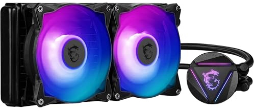 MSI MAG CORELIQUID 280R V2 Liquid CPU Cooler '280mm Radiator, 2x 140mm ARGB PWM Fan, ARGB lighting, MSI Center Supported, Compatible with Intel and AMD Platforms, Latest LGA 1700 ready'