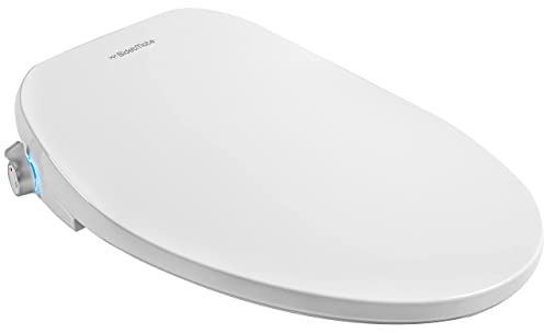 BidetMate Sedile WC intelligente per bidet elettrico serie 700S con comando a manopola laterale, riscaldato istantaneamente, asciugabiancheria e sedile, regolabile e autopulente, adatto per WC