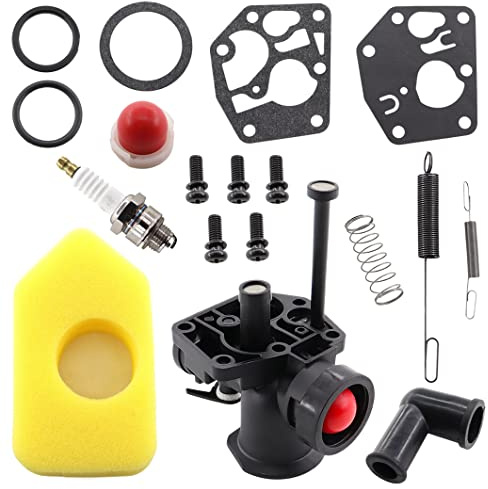 MCHNIC Vergaser Satz für Briggs & Stratton 497619 499809 498809 498809A 494406 Rasenmäher und Luftfilter 698369 Reglerfeder 691859 692211 Membrane 795083 495770
